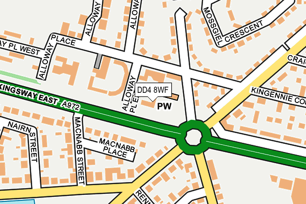 DD4 8WF map - OS OpenMap – Local (Ordnance Survey) DD4 8WF map - OS OpenMap – Local (Ordnance Survey)