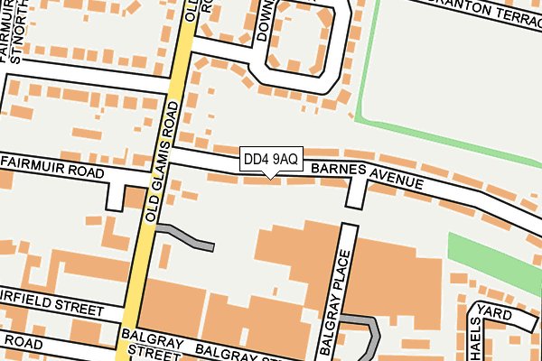 DD4 9AQ map - OS OpenMap – Local (Ordnance Survey) DD4 9AQ map - OS OpenMap – Local (Ordnance Survey)