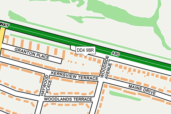 DD4 9BR map - OS OpenMap – Local (Ordnance Survey) DD4 9BR map - OS OpenMap – Local (Ordnance Survey)