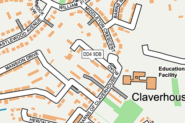DD4 9DB map - OS OpenMap – Local (Ordnance Survey) DD4 9DB map - OS OpenMap – Local (Ordnance Survey)