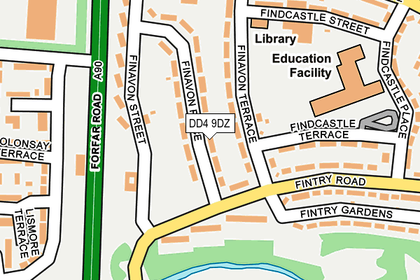 DD4 9DZ map - OS OpenMap – Local (Ordnance Survey) DD4 9DZ map - OS OpenMap – Local (Ordnance Survey)