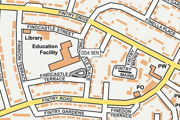 DD4 9EN map - OS OpenMap – Local (Ordnance Survey) DD4 9EN map - OS OpenMap – Local (Ordnance Survey)