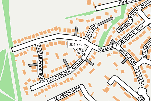 DD4 9FJ map - OS OpenMap – Local (Ordnance Survey) DD4 9FJ map - OS OpenMap – Local (Ordnance Survey)