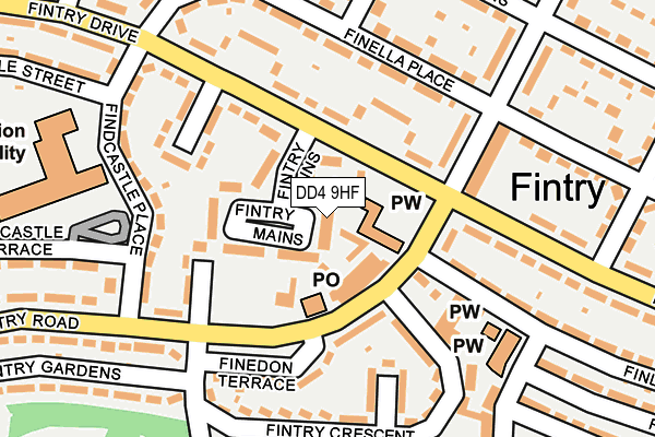 DD4 9HF map - OS OpenMap – Local (Ordnance Survey) DD4 9HF map - OS OpenMap – Local (Ordnance Survey)