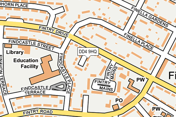 DD4 9HQ map - OS OpenMap – Local (Ordnance Survey) DD4 9HQ map - OS OpenMap – Local (Ordnance Survey)