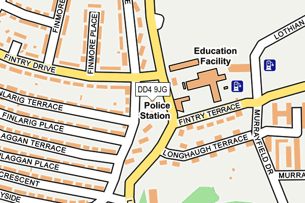DD4 9JG map - OS OpenMap – Local (Ordnance Survey) DD4 9JG map - OS OpenMap – Local (Ordnance Survey)