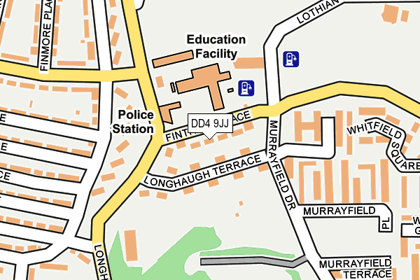 DD4 9JJ map - OS OpenMap – Local (Ordnance Survey) DD4 9JJ map - OS OpenMap – Local (Ordnance Survey)