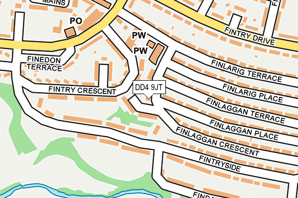 DD4 9JT map - OS OpenMap – Local (Ordnance Survey) DD4 9JT map - OS OpenMap – Local (Ordnance Survey)