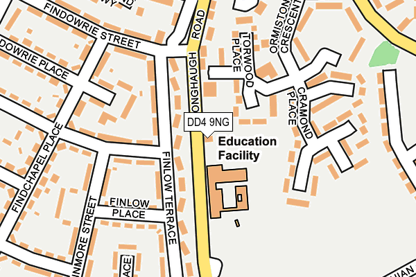 DD4 9NG map - OS OpenMap – Local (Ordnance Survey) DD4 9NG map - OS OpenMap – Local (Ordnance Survey)