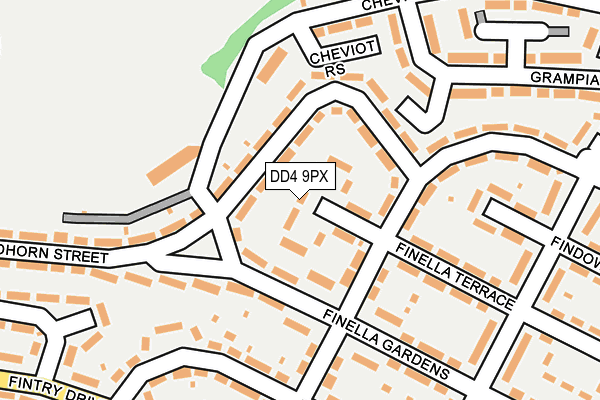 DD4 9PX map - OS OpenMap – Local (Ordnance Survey) DD4 9PX map - OS OpenMap – Local (Ordnance Survey)
