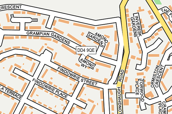 DD4 9QE map - OS OpenMap – Local (Ordnance Survey) DD4 9QE map - OS OpenMap – Local (Ordnance Survey)