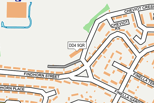 DD4 9QR map - OS OpenMap – Local (Ordnance Survey) DD4 9QR map - OS OpenMap – Local (Ordnance Survey)