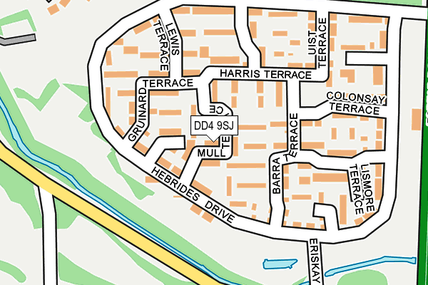 DD4 9SJ map - OS OpenMap – Local (Ordnance Survey) DD4 9SJ map - OS OpenMap – Local (Ordnance Survey)