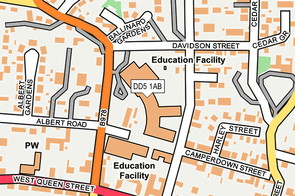 DD5 1AB map - OS OpenMap – Local (Ordnance Survey) DD5 1AB map - OS OpenMap – Local (Ordnance Survey)