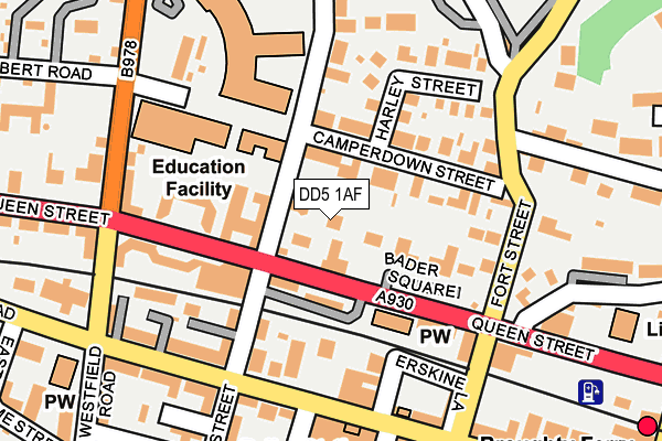 DD5 1AF map - OS OpenMap – Local (Ordnance Survey)