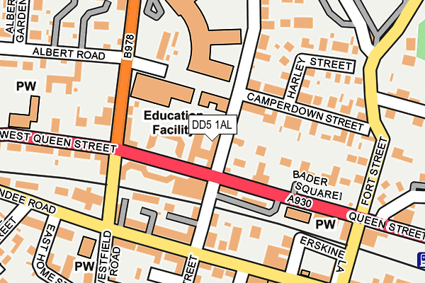 DD5 1AL map - OS OpenMap – Local (Ordnance Survey)