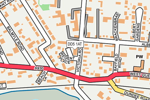 DD5 1AT map - OS OpenMap – Local (Ordnance Survey) DD5 1AT map - OS OpenMap – Local (Ordnance Survey)