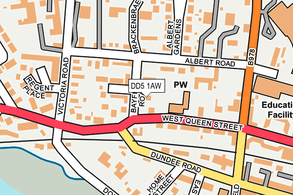 DD5 1AW map - OS OpenMap – Local (Ordnance Survey) DD5 1AW map - OS OpenMap – Local (Ordnance Survey)