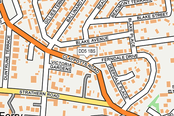 DD5 1BS map - OS OpenMap – Local (Ordnance Survey) DD5 1BS map - OS OpenMap – Local (Ordnance Survey)