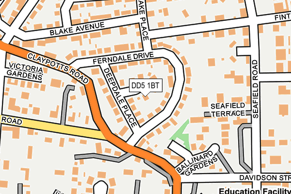 DD5 1BT map - OS OpenMap – Local (Ordnance Survey) DD5 1BT map - OS OpenMap – Local (Ordnance Survey)