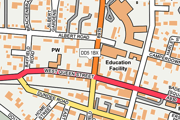 DD5 1BX map - OS OpenMap – Local (Ordnance Survey) DD5 1BX map - OS OpenMap – Local (Ordnance Survey)