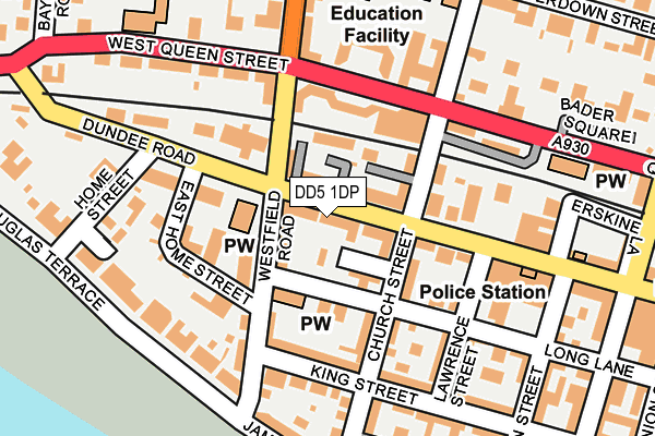 DD5 1DP map - OS OpenMap – Local (Ordnance Survey)