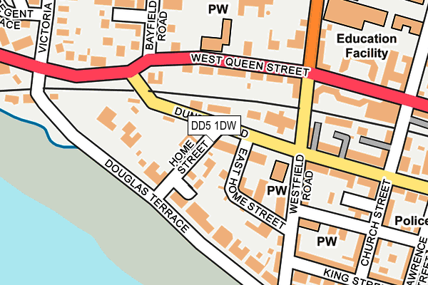 DD5 1DW map - OS OpenMap – Local (Ordnance Survey) DD5 1DW map - OS OpenMap – Local (Ordnance Survey)