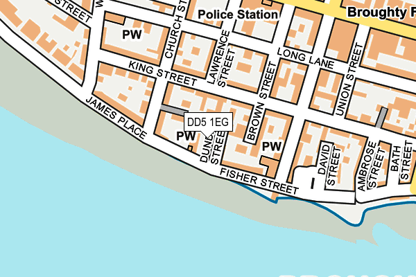 DD5 1EG map - OS OpenMap – Local (Ordnance Survey)