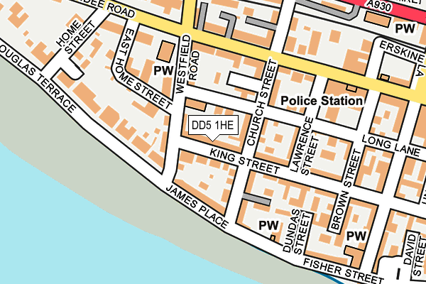 DD5 1HE map - OS OpenMap – Local (Ordnance Survey)