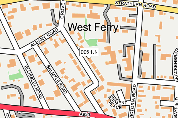 DD5 1JN map - OS OpenMap – Local (Ordnance Survey)