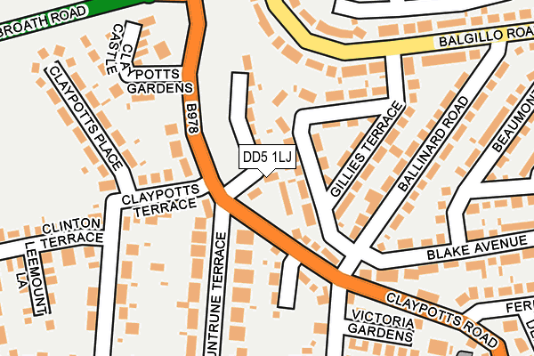 DD5 1LJ map - OS OpenMap – Local (Ordnance Survey) DD5 1LJ map - OS OpenMap – Local (Ordnance Survey)