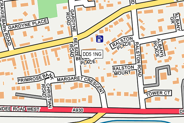 DD5 1NG map - OS OpenMap – Local (Ordnance Survey) DD5 1NG map - OS OpenMap – Local (Ordnance Survey)