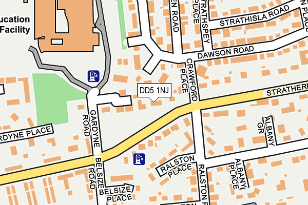 DD5 1NJ map - OS OpenMap – Local (Ordnance Survey) DD5 1NJ map - OS OpenMap – Local (Ordnance Survey)