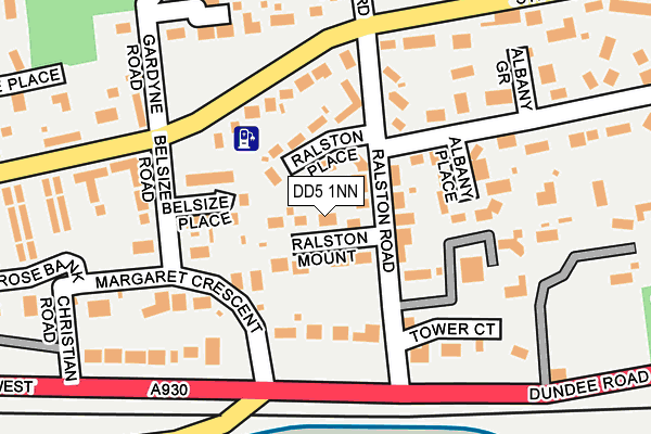 DD5 1NN map - OS OpenMap – Local (Ordnance Survey) DD5 1NN map - OS OpenMap – Local (Ordnance Survey)