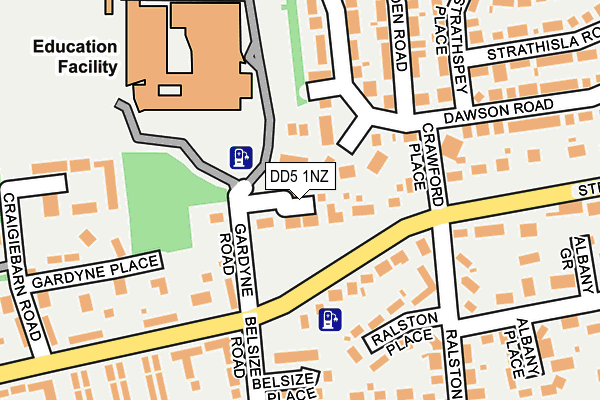 DD5 1NZ map - OS OpenMap – Local (Ordnance Survey) DD5 1NZ map - OS OpenMap – Local (Ordnance Survey)