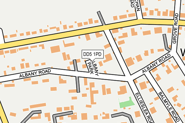 DD5 1PD map - OS OpenMap – Local (Ordnance Survey)