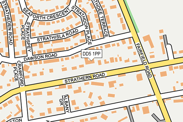 DD5 1PP map - OS OpenMap – Local (Ordnance Survey) DD5 1PP map - OS OpenMap – Local (Ordnance Survey)