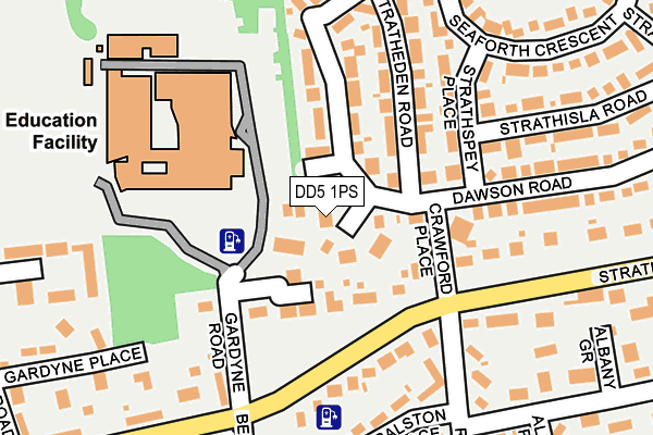 DD5 1PS map - OS OpenMap – Local (Ordnance Survey) DD5 1PS map - OS OpenMap – Local (Ordnance Survey)