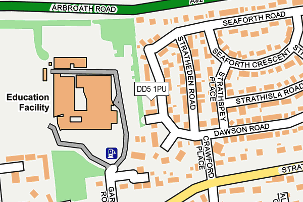 DD5 1PU map - OS OpenMap – Local (Ordnance Survey) DD5 1PU map - OS OpenMap – Local (Ordnance Survey)