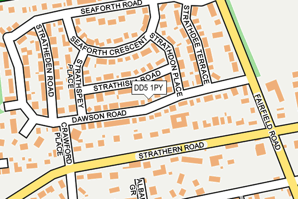 DD5 1PY map - OS OpenMap – Local (Ordnance Survey) DD5 1PY map - OS OpenMap – Local (Ordnance Survey)