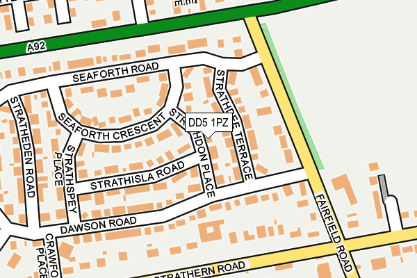 DD5 1PZ map - OS OpenMap – Local (Ordnance Survey) DD5 1PZ map - OS OpenMap – Local (Ordnance Survey)