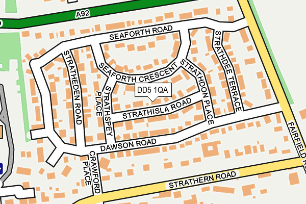 DD5 1QA map - OS OpenMap – Local (Ordnance Survey) DD5 1QA map - OS OpenMap – Local (Ordnance Survey)