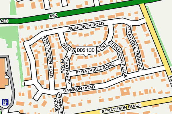 DD5 1QD map - OS OpenMap – Local (Ordnance Survey) DD5 1QD map - OS OpenMap – Local (Ordnance Survey)