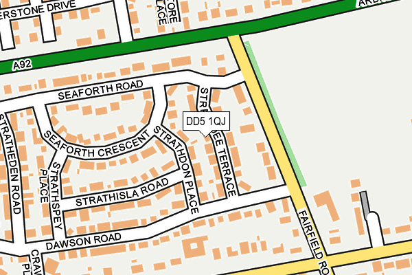 DD5 1QJ map - OS OpenMap – Local (Ordnance Survey) DD5 1QJ map - OS OpenMap – Local (Ordnance Survey)
