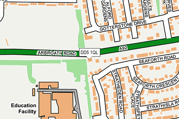 DD5 1QL map - OS OpenMap – Local (Ordnance Survey)