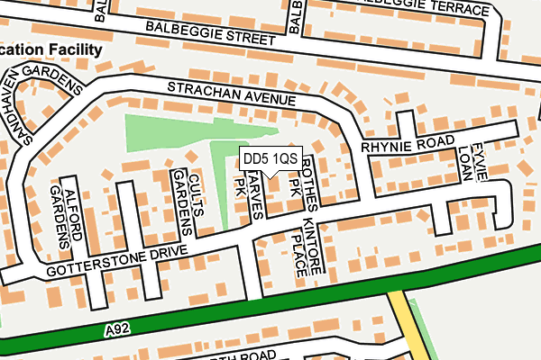 DD5 1QS map - OS OpenMap – Local (Ordnance Survey)
