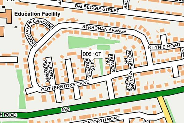 DD5 1QT map - OS OpenMap – Local (Ordnance Survey) DD5 1QT map - OS OpenMap – Local (Ordnance Survey)