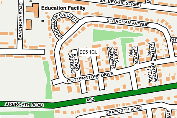 DD5 1QU map - OS OpenMap – Local (Ordnance Survey) DD5 1QU map - OS OpenMap – Local (Ordnance Survey)