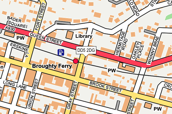 DD5 2DG map - OS OpenMap – Local (Ordnance Survey)