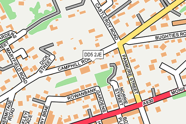 DD5 2JE map - OS OpenMap – Local (Ordnance Survey) DD5 2JE map - OS OpenMap – Local (Ordnance Survey)